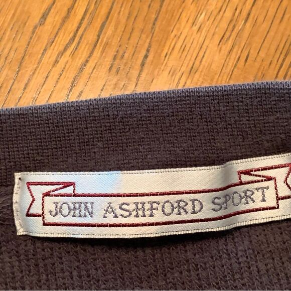 JOHN ASHFORD SPORT Men’s Medium Gray Thick Pullover Cotton Brushed Soft. - Picture 5 of 12